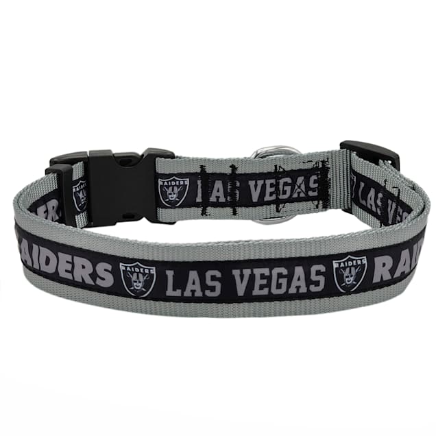 Pets First Las Vegas Raiders Satin Dog Collar, Small