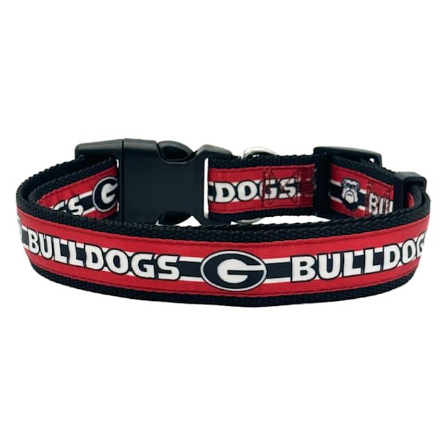 Pink georgia top bulldog dog collar