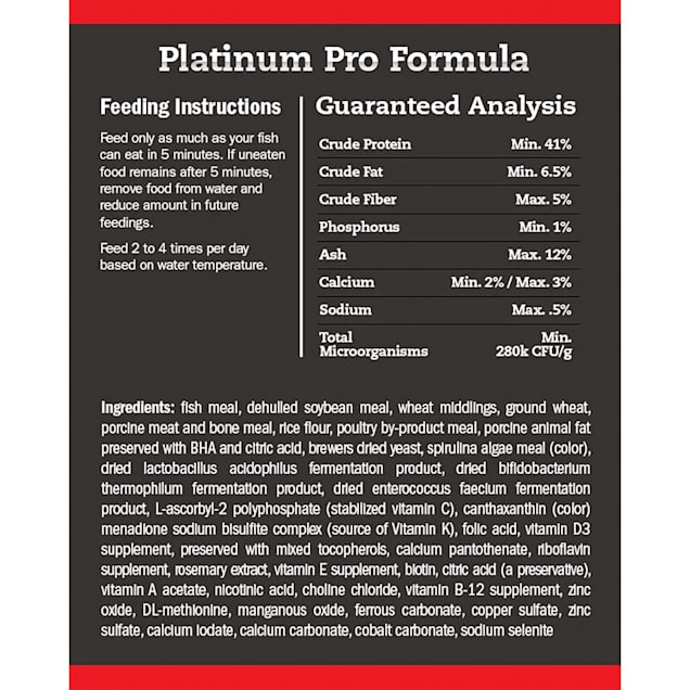 Blue ridge platinum outlet pro koi food