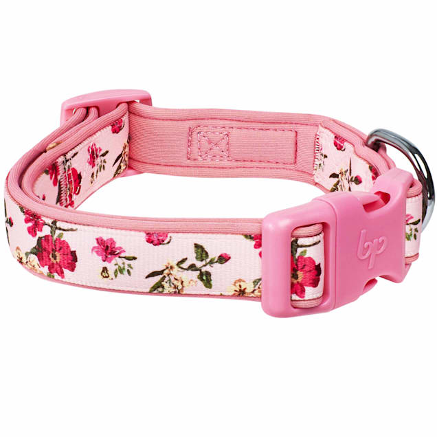 Pink Roses on Pink Floral Dog Collar