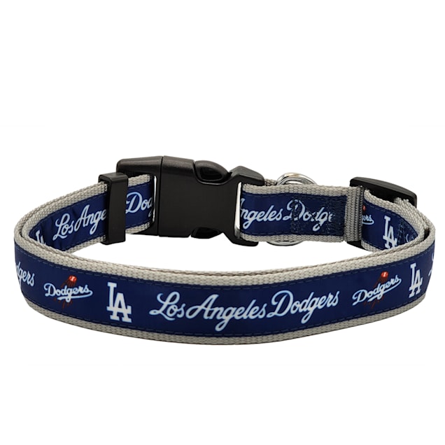 Pets First Los Angeles Dodgers Satin Dog Collar Medium Petco