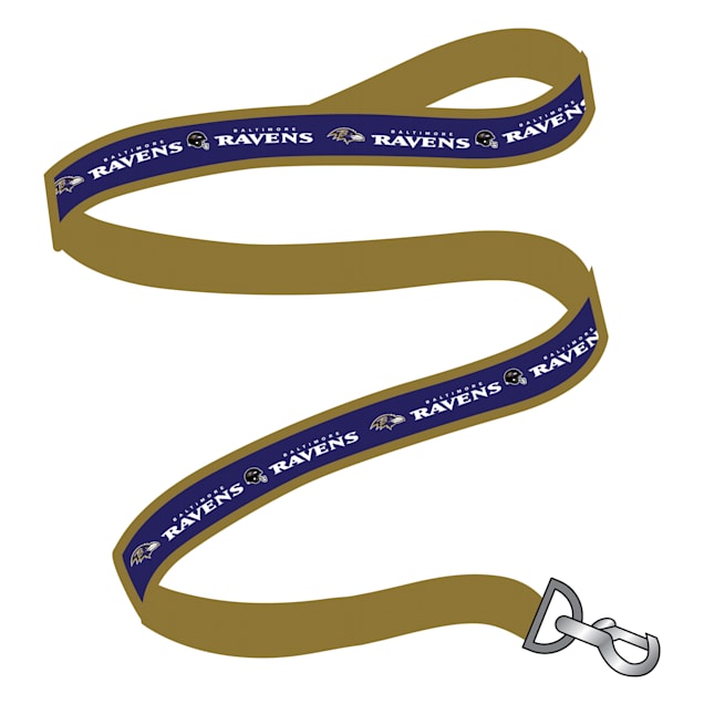 Pets First Baltimore Ravens Satin Dog Leash, 0.5 ft., Small - Carousel image #1