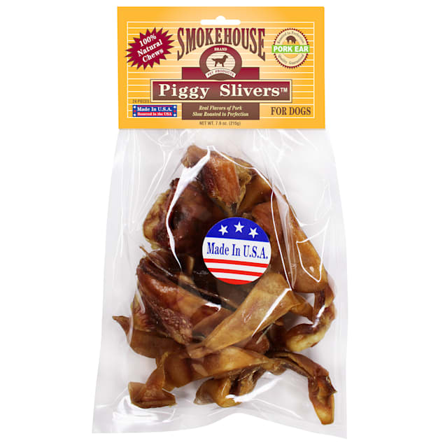 Smokehouse 100% Natural Piggy Silvers Dog Treats, 7.6 oz., Pack of 24 - Carousel image #1