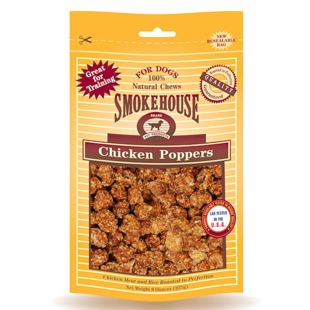 Smokehouse 100 Natural Chicken Poppers Dog Treats 8 oz. Petco