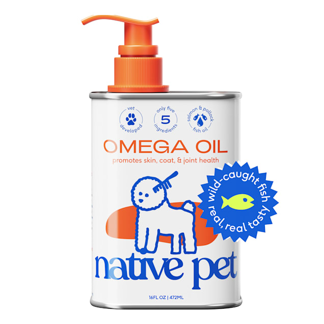 Native Pet Omega 3 Fish Oil To Support Skin Coat Health Supplement for Dogs 16 fl. oz