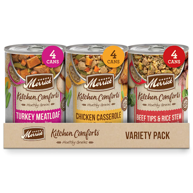 Merrick Kitchen Comforts Wet Dog Food Gravy Variety Pack, 12.7 oz ...