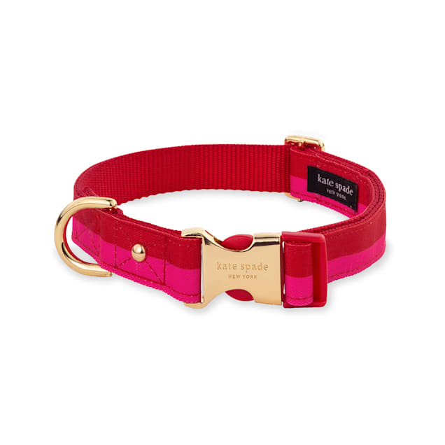 kate spade new york Dog Collar, Red/Pink Colorblock, Large - Carousel image #1
