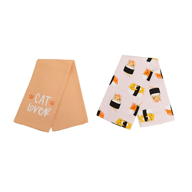 Pearhead Cat Lover Kitchen Dish Towels Set of 2 Petco