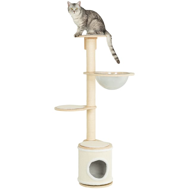 TRIXIE Natural White Mateo Wall Mounted Cat Tree, 54.33'' H - Carousel image #1