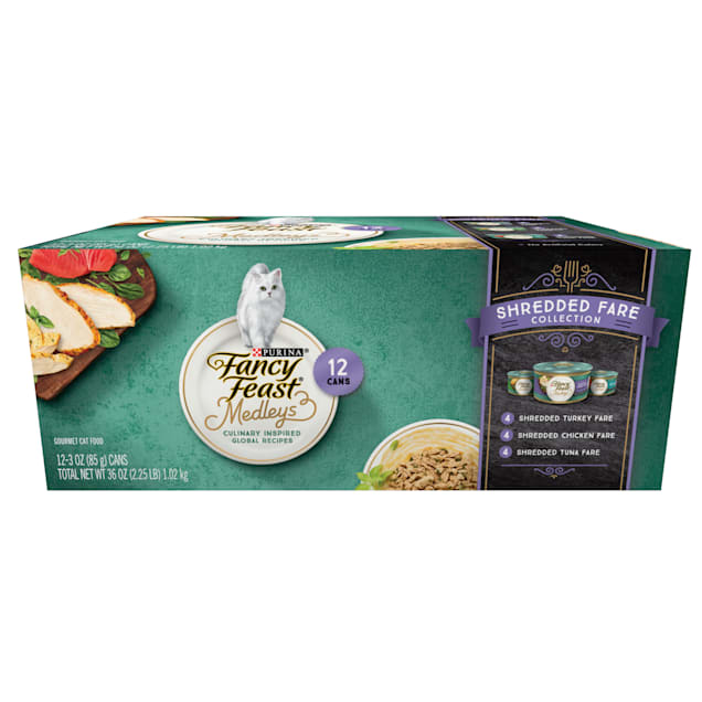 Shredded cat food sale