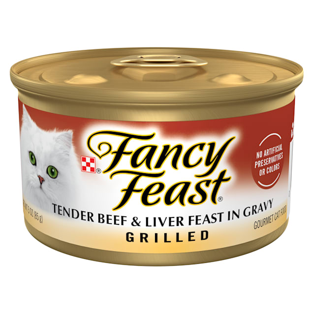 Fancy Feast Grilled Beef and Liver Feast in Wet Cat Food Gravy, 3 oz., Case of 24 - Carousel image #1