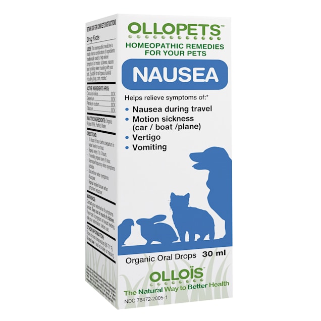 OLLOIS OLLOPETS Nausea Homeopathic Oral Drops for All Pets 1 fl