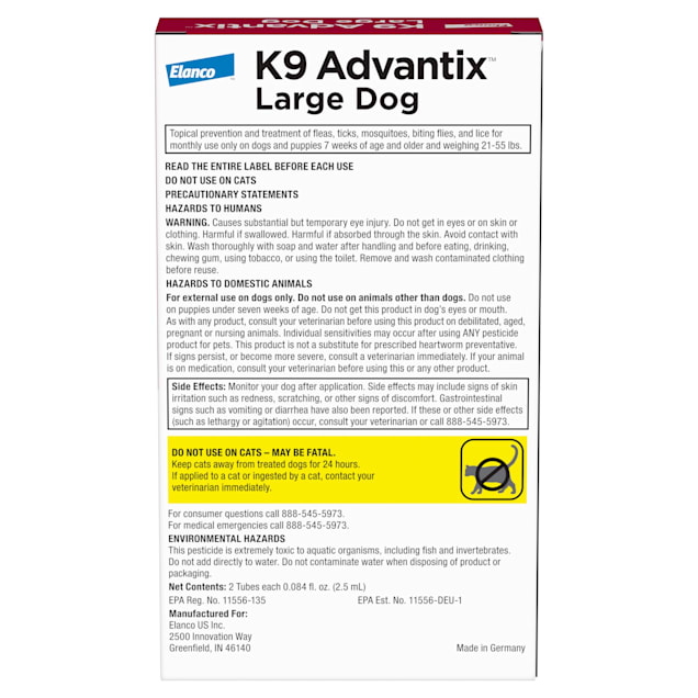 K9 advantix ii topical large store dog flea & tick treatment