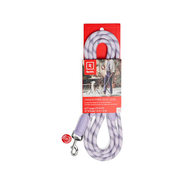 Reddy Lilac 9ft Hands Free Dog Lead Comfort Durability