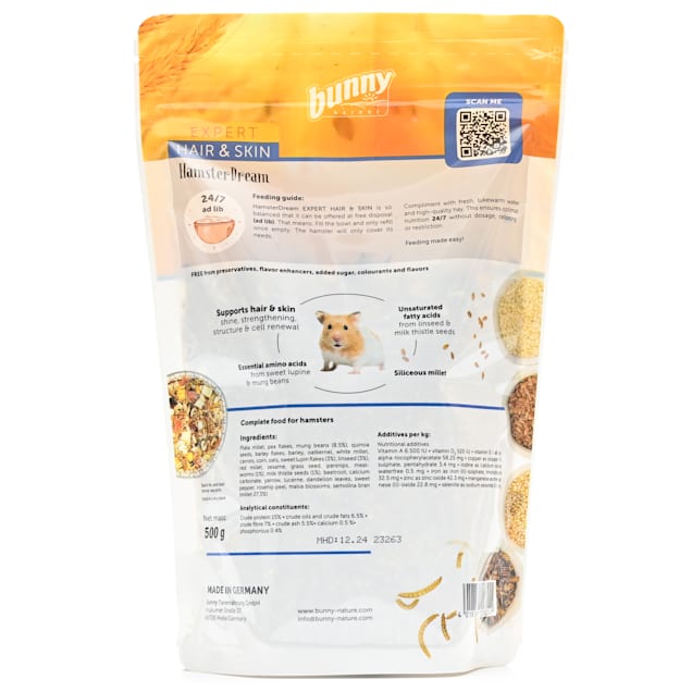 Bunny Nature Hamster Dream Expert Hair Skin Dry Food 500 Gram