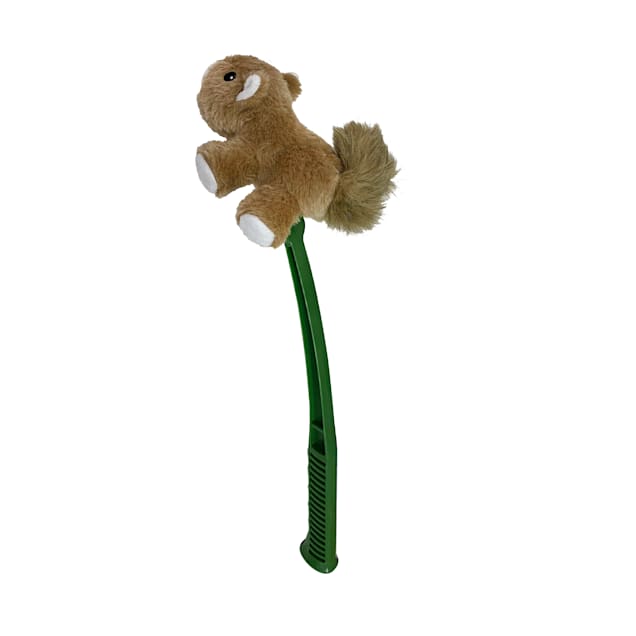 Flingerz Furry Squirrel with Launcher Dog Toy Medium Petco