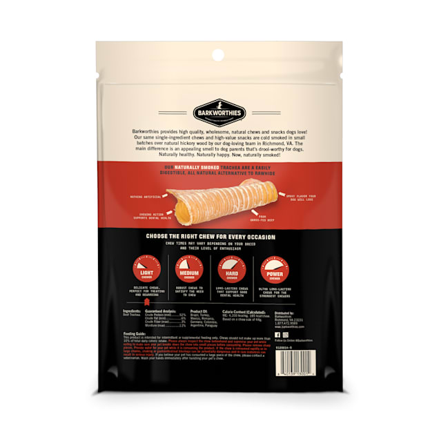 Barkworthies Dog Smoked Trachea 6 inch 3 Pack