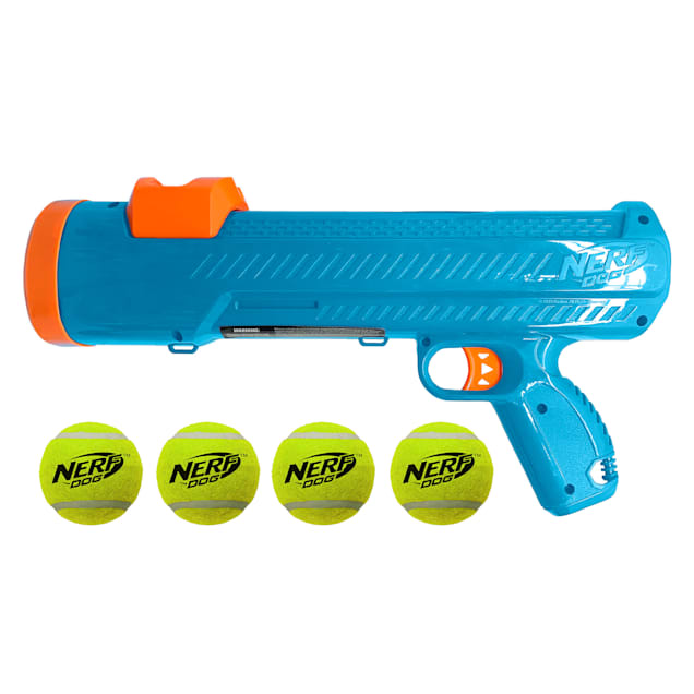 Nerf Dog 16” Tennis Ball Blaster Dog Toy with 4 Balls