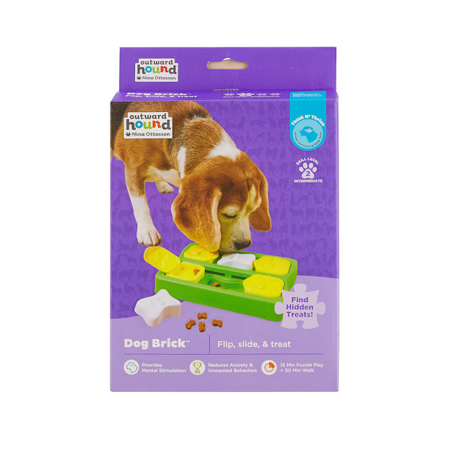 Outward Hound Nina Ottosson Dog Brick Interactive Treat Puzzle Dog Toy,  Intermediate