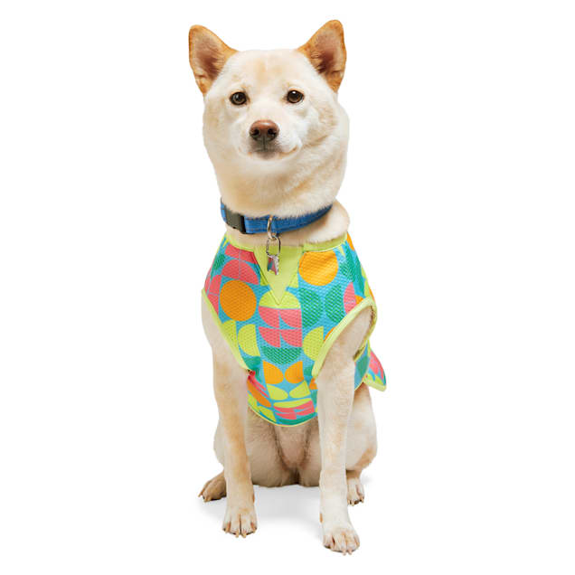 YOULY Geometric Cooling Dog Vest X Small Pink Petco