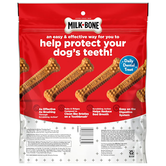 Milk Bone Brushing Chews Mini Daily Dental Dog Treats 25.5 oz. Petco