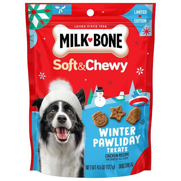 Milk-Bone Winter Pawliday, Soft & Chewy, Chicken Recipe Dog Treats, 4.5 oz. - Carousel image #1