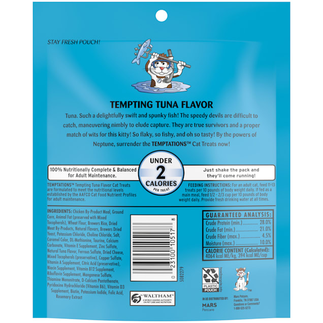 Temptations Classic Crunchy and Soft Cat Treats Tempting Tuna