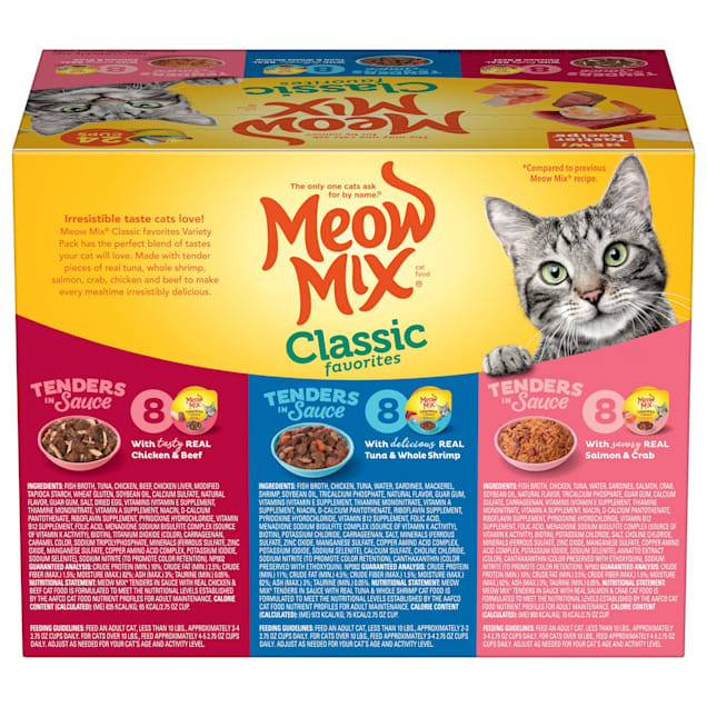 Meow Mix Tender Favorites Poultry & Beef Cat Food Variety Pack