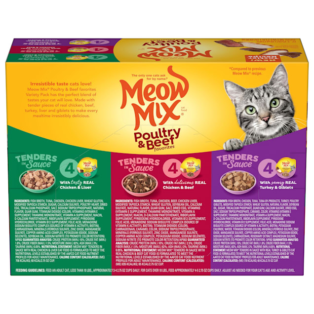 Meow Mix Tender Favorites Poultry Beef Wet Cat Food Variety Pack
