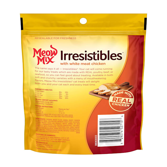 Meow Mix Irresistibles Chicken Soft Cat Treats 3 oz