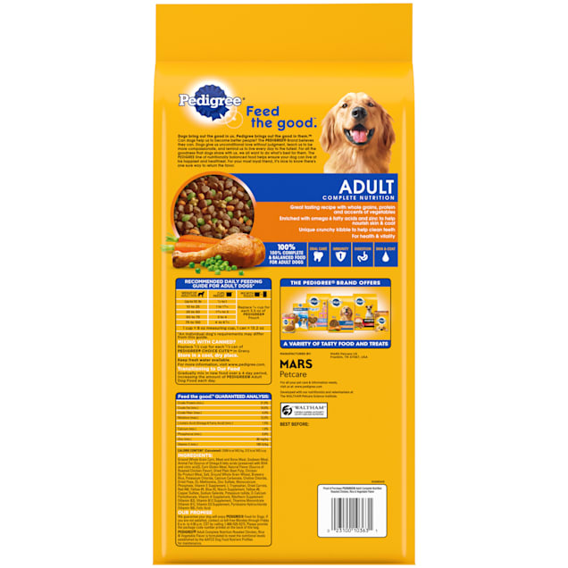 Pedigree Complete Nutrition Adult Dry Dog Food Roasted Chicken Rice Vegetable 44 lbs