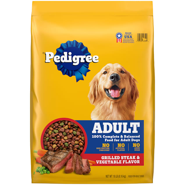 Pedigree Complete Nutrition Adult Dry Dog Food Grilled Steak Vegetable 44 lbs