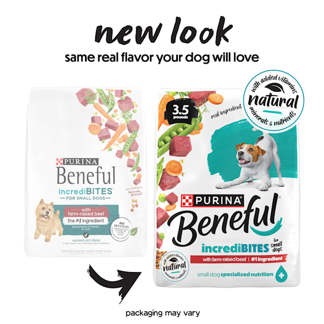 Purina Beneful IncrediBites With Farm-Raised Beef Small Breed Dry Dog Food, 3.5 lbs.