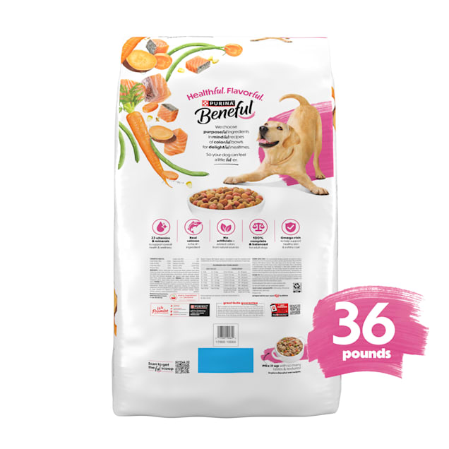 Purina Beneful Originals With Natural Salmon, Skin and Coat Support Dry Dog Food, 36 lbs.