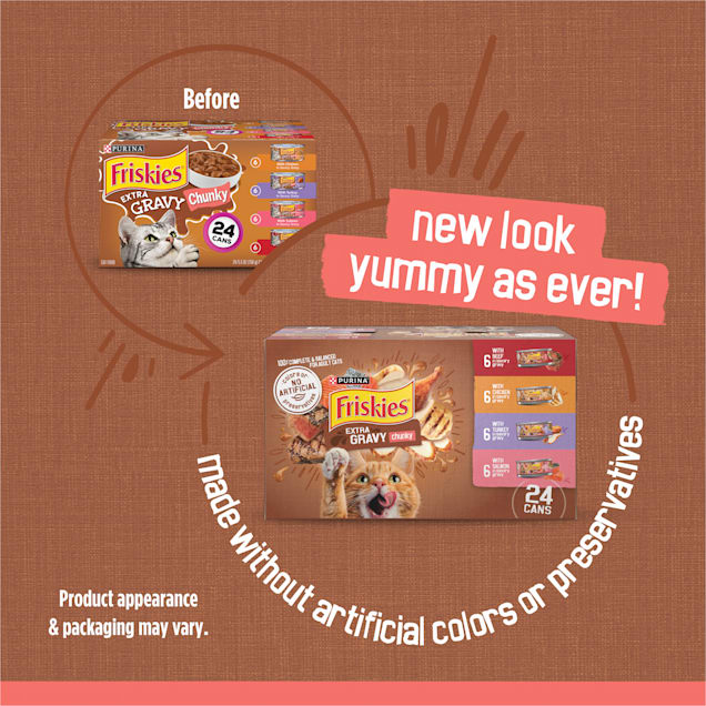 Friskies extra gravy chunky cat food online
