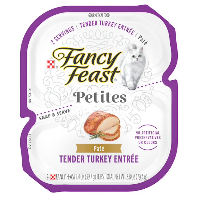 Fancy Feast Gourmet Petites Turkey Pate Cat Food 2.8oz 12pk