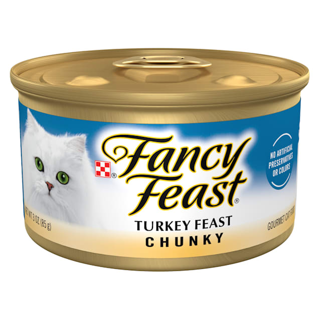 Fancy Feast Chunky Turkey Feast Wet Cat Food 3 oz. Case of 24