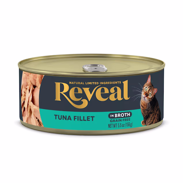 Reveal Limited Ingredient Natural Grain Free, Tuna Fillet in Broth Wet Food for Cats, 5.5 oz., Case of 12 - Carousel image #1