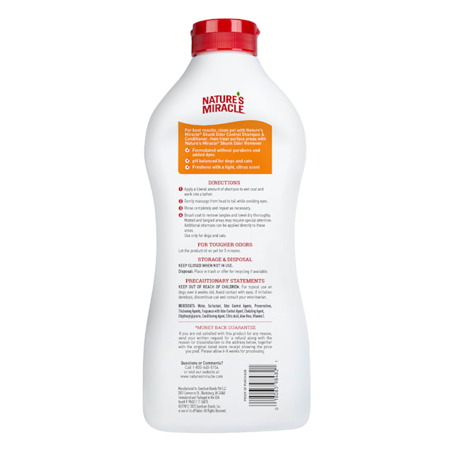 Nature s Miracle Skunk Odor Control Shampoo Conditioner