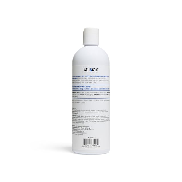 Well Good 2 in 1 Hypoallergenic Dog Shampoo Conditioner 16 fl. oz. Petco