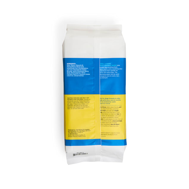 Well Good Hypoallergenic Dog Wipes Count of 100