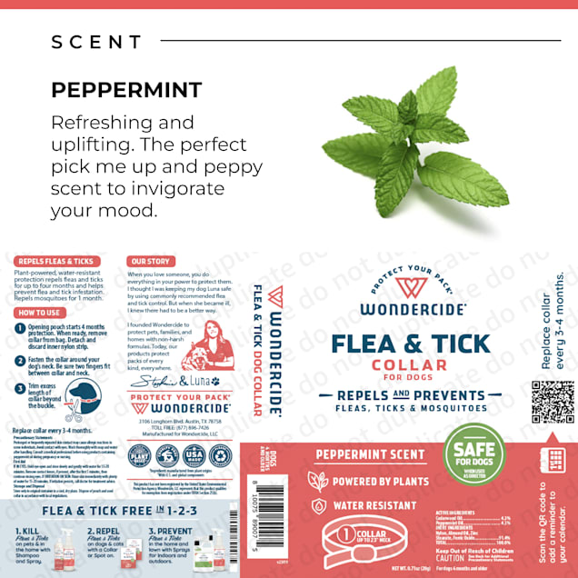 Wondercide Flea Tick Collar for Dogs with Natural Essential Oils