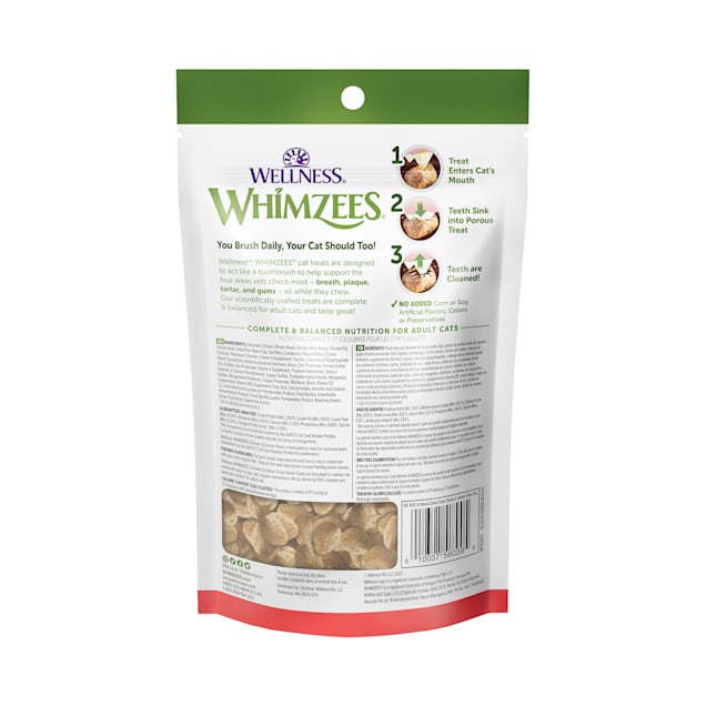Whimzees Wellness Natural Chicken & Salmon Flavor Cat Dental