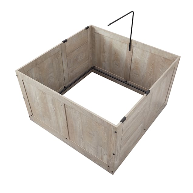 UniPaws Grey Weathered Whelping Box for Dogs Puppies 44 L X 44 W X 27 H Petco