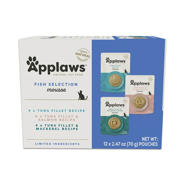 Applaws Limited Ingredient Variety of Flavors in Mousse Wet Cat Food, 2.47 oz., Count of 12 - Carousel image #1