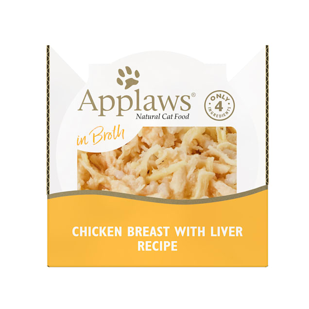 Applaws Natural Wet Cat Food Chicken Breast with Liver in Broth, 2.12 oz., Case of 18 - Carousel image #1