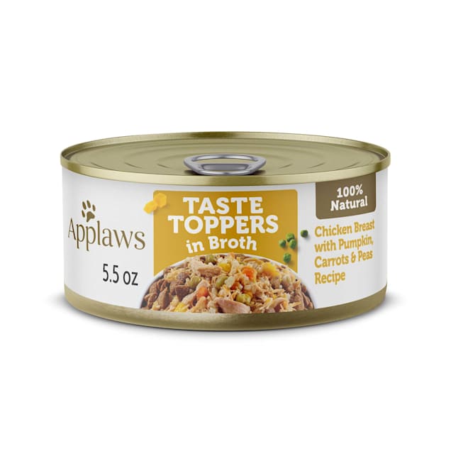 Applaws Taste Toppers Chicken Breast & Vegetables in Broth Natural Wet Dog Food, 5.5 oz., Case of 12 - Carousel image #1