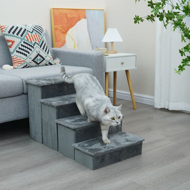 Petpals Group Charcoal 4 Level Pet Stairs 31 L x 17 W x 17 H
