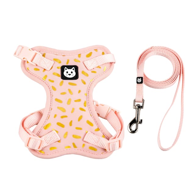 Kitty City Pink Confetti Foil Harness and Leash Set - Carousel image #1