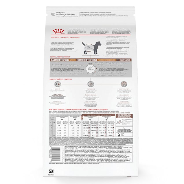 Royal Canin Veterinary Diet Gastrointestinal Low Fat Small Dog Dry Food 3.3 lbs. Petco